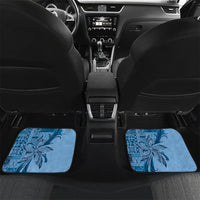 Talofa Samoa Mamanu Siapo Mix Malu Car Mats Cool Blue Frangipani and Turtles
