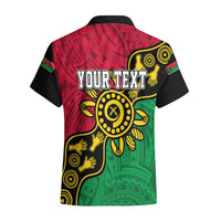 Personalised Vanuatu Hawaiian Shirt Mix Aboriginal Dot Art LT7 - Polynesian Pride