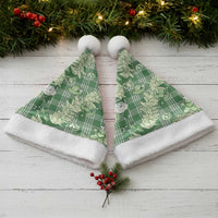 Green Palaka Hawaii Cowboy Christmas Santa Hat Paniolo Mix Maile Lei LT7 - Polynesian Pride
