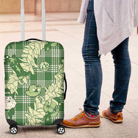 Green Palaka Hawaii Cowboy Christmas Luggage Cover Paniolo Mix Maile Lei LT7 Green - Polynesian Pride