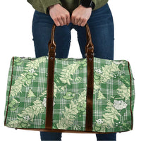Green Palaka Hawaii Cowboy Christmas Travel Bag Paniolo Mix Maile Lei - Polynesian Pride