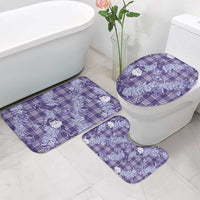 Purple Palaka Hawaii Cowboy Christmas Bathroom Set Paniolo Mix Maile Lei LT7 - Polynesian Pride