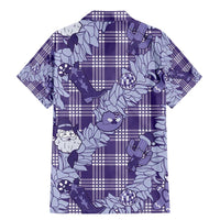 Purple Palaka Hawaii Cowboy Christmas Family Matching Mermaid Dress and Hawaiian Shirt Paniolo Mix Maile Lei LT7 - Polynesian Pride