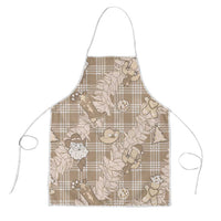 Khaki Palaka Hawaii Cowboy Christmas Apron Paniolo Mix Maile Lei LT7 Beige - Polynesian Pride