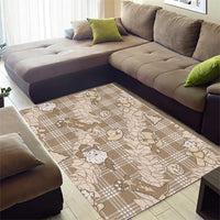 Khaki Palaka Hawaii Cowboy Christmas Area Rug Paniolo Mix Maile Lei LT7 - Polynesian Pride