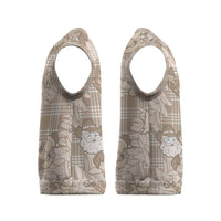 Khaki Palaka Hawaii Cowboy Christmas Knitted V-Neck Vest Paniolo Mix Maile Lei - Polynesian Pride