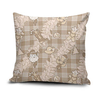 Khaki Palaka Hawaii Cowboy Christmas Pillow Cover Paniolo Mix Maile Lei - Polynesian Pride