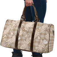 Khaki Palaka Hawaii Cowboy Christmas Travel Bag Paniolo Mix Maile Lei - Polynesian Pride
