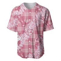 Pink Palaka Hawaii Cowboy Christmas Baseball Jersey Paniolo Mix Maile Lei LT7 Pink - Polynesian Pride