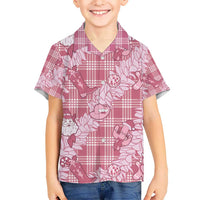 Pink Palaka Hawaii Cowboy Christmas Hawaiian Shirt Paniolo Mix Maile Lei - Polynesian Pride