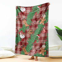 Red Palaka Hawaii Cowboy Christmas Blanket Paniolo Mix Maile Lei - Polynesian Pride