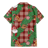 Red Palaka Hawaii Cowboy Christmas Family Matching Mermaid Dress and Hawaiian Shirt Paniolo Mix Maile Lei LT7 - Polynesian Pride