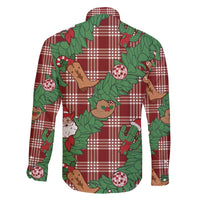 Red Palaka Hawaii Cowboy Christmas Family Matching Short Sleeve Bodycon Dress and Hawaiian Shirt Paniolo Mix Maile Lei LT7 - Polynesian Pride