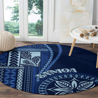 Samoa Siapo Motif Round Carpet Classic Style - Bue Ver LT7 - Polynesian Pride