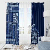 Samoa Siapo Motif Window Curtain Classic Style - Bue Ver LT7 - Polynesian Pride