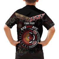 Aotearoa and Australia Indigenous Family Matching Off Shoulder Short Dress and Hawaiian Shirt Stand Together For Te Tiriti LT7 - Polynesian Pride
