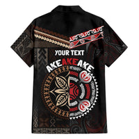 Aotearoa and Samoa Together For Te Tiriti Family Matching Off The Shoulder Long Sleeve Dress and Hawaiian Shirt Kowhaiwhai Mix Siapo LT7 - Polynesian Pride