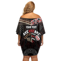 Aotearoa and Samoa Together For Te Tiriti Family Matching Off Shoulder Short Dress and Hawaiian Shirt Kowhaiwhai Mix Siapo LT7 - Polynesian Pride
