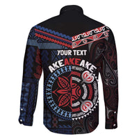 Aotearoa and Samoa Together For Te Tiriti Family Matching Off The Shoulder Long Sleeve Dress and Hawaiian Shirt Kowhaiwhai Mix Siapo - Flag Color LT7 - Polynesian Pride