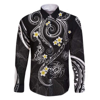 Polynesia Tribal Family Matching Off The Shoulder Long Sleeve Dress and Hawaiian Shirt Tentacles Plumeria LT7 - Polynesian Pride