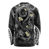 Polynesia Tribal Long Sleeve Shirt Tentacles Plumeria