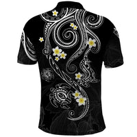 Polynesia Tribal Polo Shirt Tentacles Plumeria
