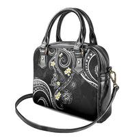 Polynesia Tribal Shoulder Handbag Tentacles Plumeria