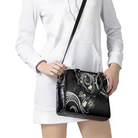 Polynesia Tribal Shoulder Handbag Tentacles Plumeria