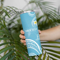 Polynesia Tribal Skinny Tumbler Turquoise Plumeria Tentacles LT7 - Polynesian Pride
