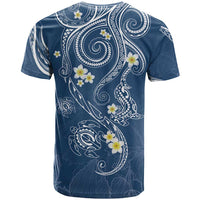 Polynesia Tribal T Shirt Deep Blue Plumeria Tentacles