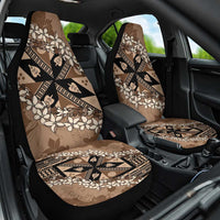 Bula Fiji Plumeria Tagimoucia Salusalu Mocha Car Seat Cover Kaiviti Masi LT7 One Size Mocha - Polynesian Pride