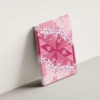 Bula Fiji Plumeria Tagimoucia Salusalu Pink Canvas Wall Art Kaiviti Masi - Polynesian Pride