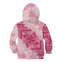 Bula Fiji Plumeria Tagimoucia Salusalu Pink Kid Hoodie Kaiviti Masi LT7 - Polynesian Pride