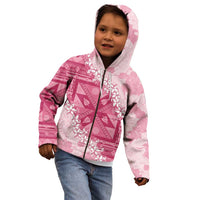 Bula Fiji Plumeria Tagimoucia Salusalu Pink Kid Hoodie Kaiviti Masi LT7 - Polynesian Pride