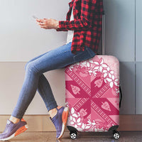 Bula Fiji Plumeria Tagimoucia Salusalu Pink Luggage Cover Kaiviti Masi LT7 - Polynesian Pride