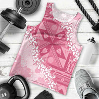 Bula Fiji Plumeria Tagimoucia Salusalu Pink Men Tank Top Kaiviti Masi - Polynesian Pride
