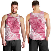 Bula Fiji Plumeria Tagimoucia Salusalu Pink Men Tank Top Kaiviti Masi - Polynesian Pride