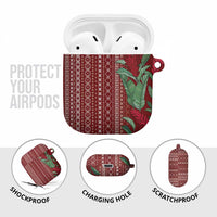 Women's Day Samoa Malu Tattoo Inspired Mix Teuila AirPods Case Scarlet