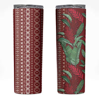 Women's Day Samoa Malu Tattoo Inspired Mix Teuila Skinny Tumbler Scarlet