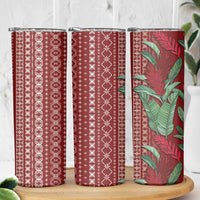 Women's Day Samoa Malu Tattoo Inspired Mix Teuila Skinny Tumbler Scarlet