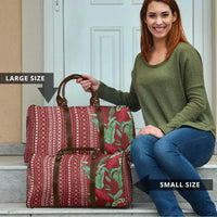 Women's Day Samoa Malu Tattoo Inspired Mix Teuila Travel Bag Scarlet