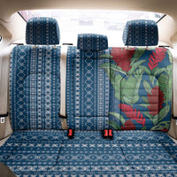 Women's Day Samoa Malu Tattoo Inspired Mix Teuila Back Car Seat Cover Royal Blue LT7 - Polynesian Pride