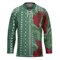 Women's Day Samoa Malu Tattoo Inspired Mix Teuila Hockey Jersey Sage Green