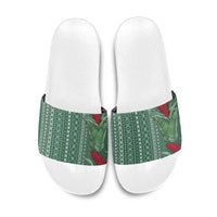 Women's Day Samoa Malu Tattoo Inspired Mix Teuila Slide Sandals Sage Green