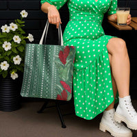 Women's Day Samoa Malu Tattoo Inspired Mix Teuila Tote Bag Sage Green