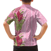 Women's Day Samoa Malu Tattoo Inspired Mix Teuila Kid Hawaiian Shirt Rose Pink