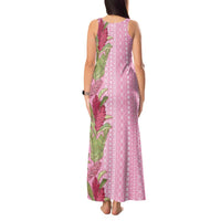 Women's Day Samoa Malu Tattoo Inspired Mix Teuila Tank Maxi Dress Rose Pink