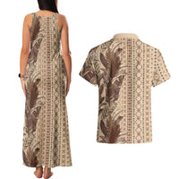 Women's Day Samoa Malu Tattoo Inspired Mix Teuila Couples Matching Tank Maxi Dress and Hawaiian Shirt Vintage Tapa LT7 - Polynesian Pride