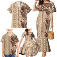Women's Day Samoa Malu Tattoo Inspired Mix Teuila Family Matching Mermaid Dress and Hawaiian Shirt Vintage Tapa LT7 - Polynesian Pride