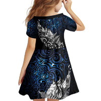 Maori Matariki Family Matching Mermaid Dress and Hawaiian Shirt Landscape Styled Fern - Galaxy LT7 - Polynesian Pride